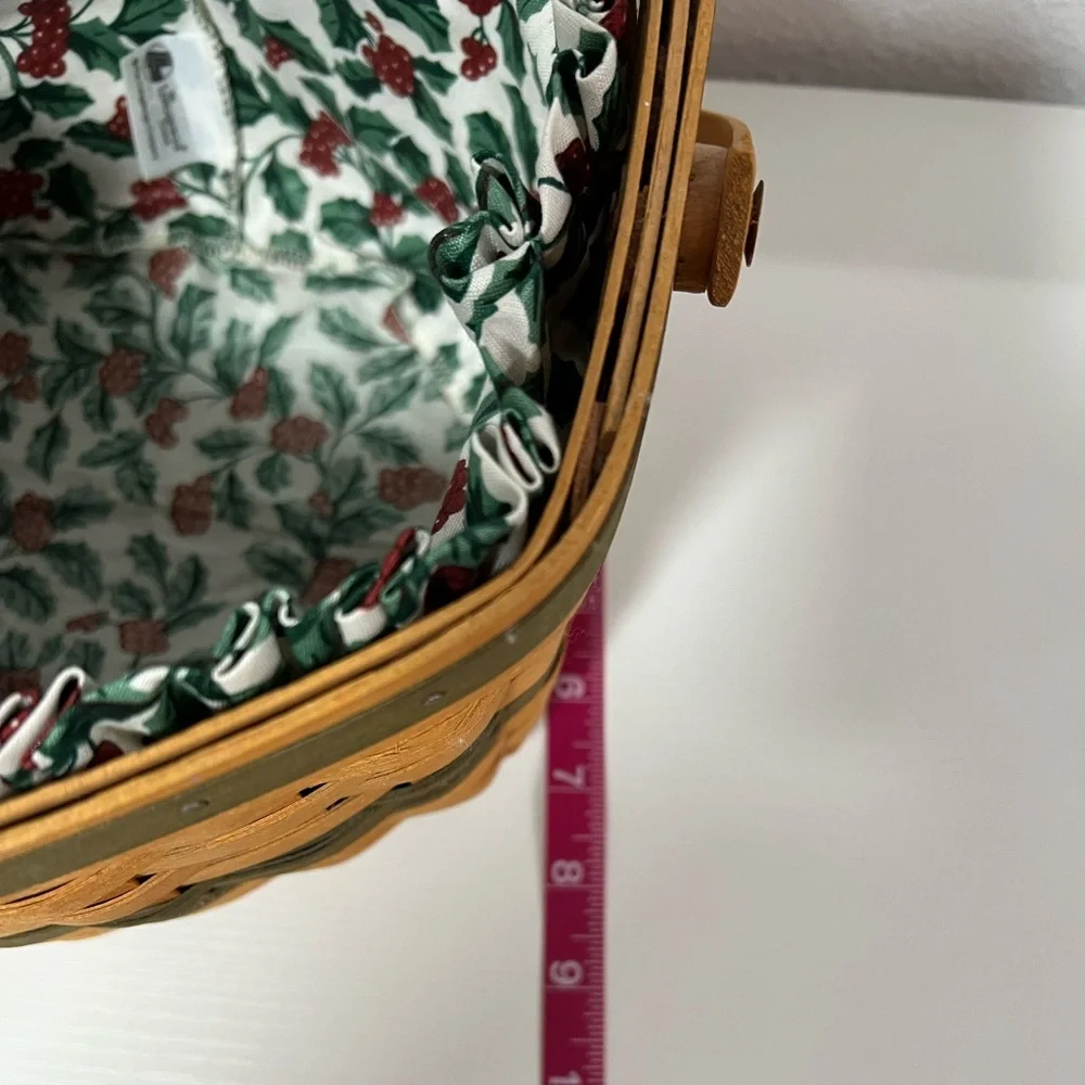 Vintage 1997 Longaberger Snowflake Basket with Fabric Liner - Picture 8 of 8